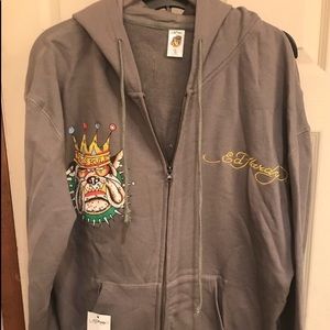 EXTREMELY RARE ED HARDY SWEATSHIRT “DOG’S RULE”